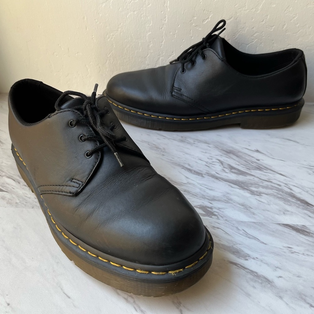 Dr. Martens Air Wair Leather Oxford ASTM Safety Shoes Black Size 12